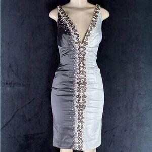 Elegant Gray Sleeveless Dress by Mandalay